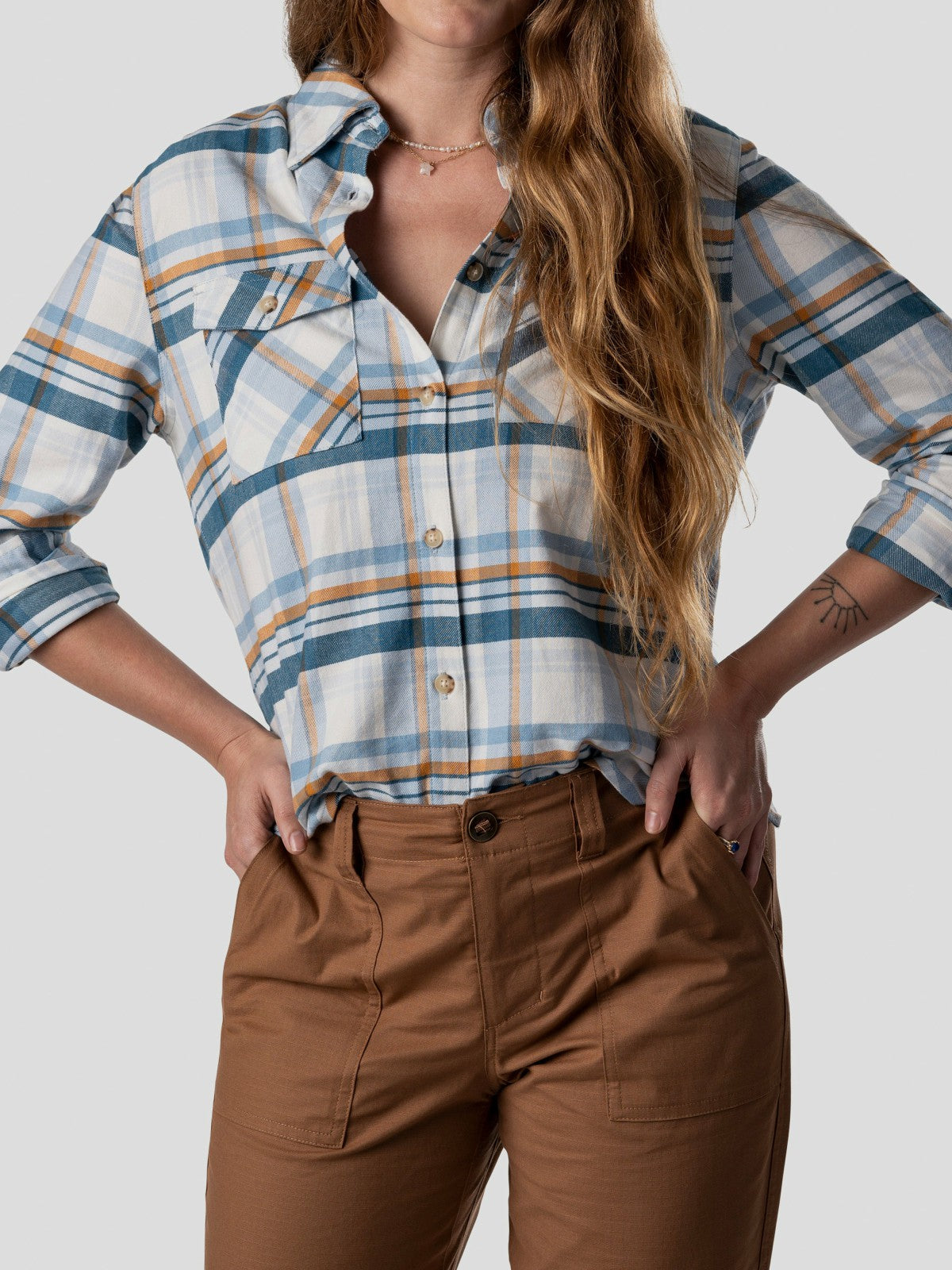 W's Trailhead Twill - Clear Skies Plaid | Duck Camp Trusted