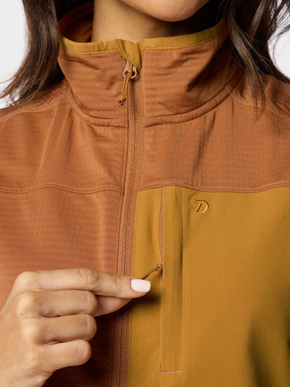 Lightweight Grid Tech Fleece Vest - Clay/Coastal Copper | Duck Camp Sale