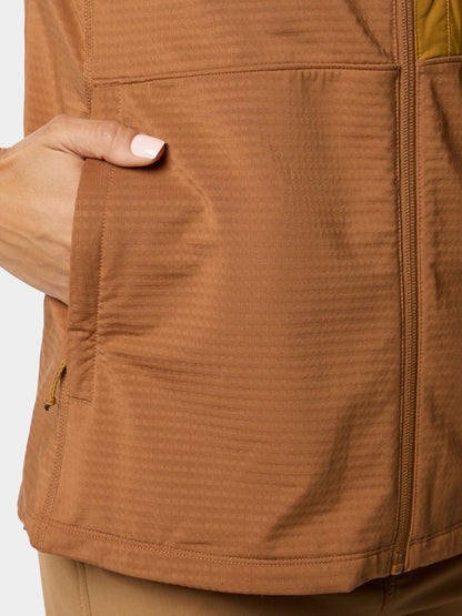 Lightweight Grid Tech Fleece Vest - Clay/Coastal Copper | Duck Camp Sale