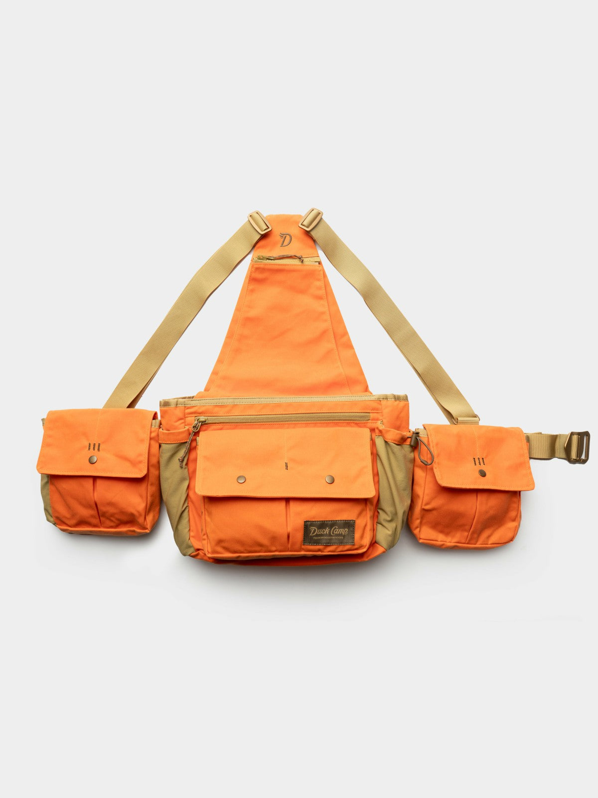 Canvas Upland Strap Vest - Blaze/Wheat | Duck Camp Value
