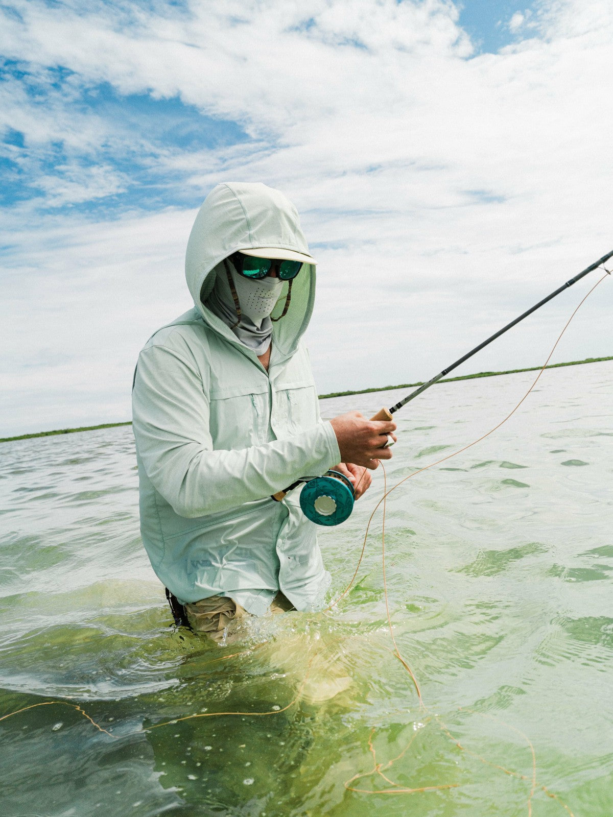 M's Hybrid Guide Hoodie - Sea Foam | Duck Camp Deals