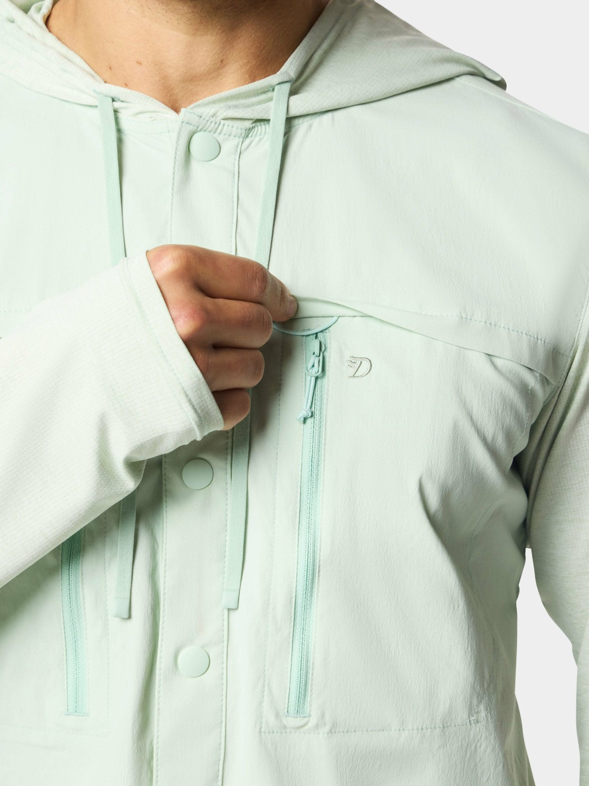 M's Hybrid Guide Hoodie - Sea Foam | Duck Camp Deals