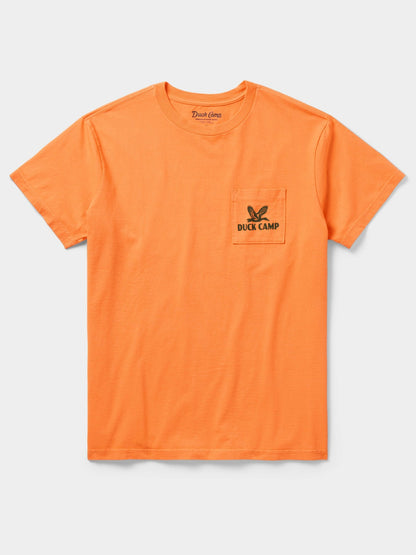 Flying Mallard Pocket Tee - Blaze | Duck Camp Classic