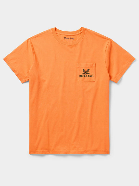 Flying Mallard Pocket Tee - Blaze | Duck Camp Classic