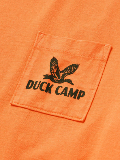 Flying Mallard Pocket Tee - Blaze | Duck Camp Classic