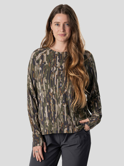 W's Original Bamboo Crew - Woodland | Duck Camp Signature