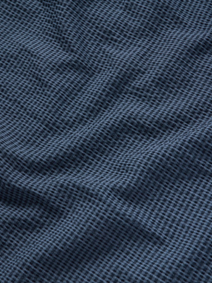 Coastal Seersucker Shirt Short Sleeve - Navy Blue | Duck Camp Trending