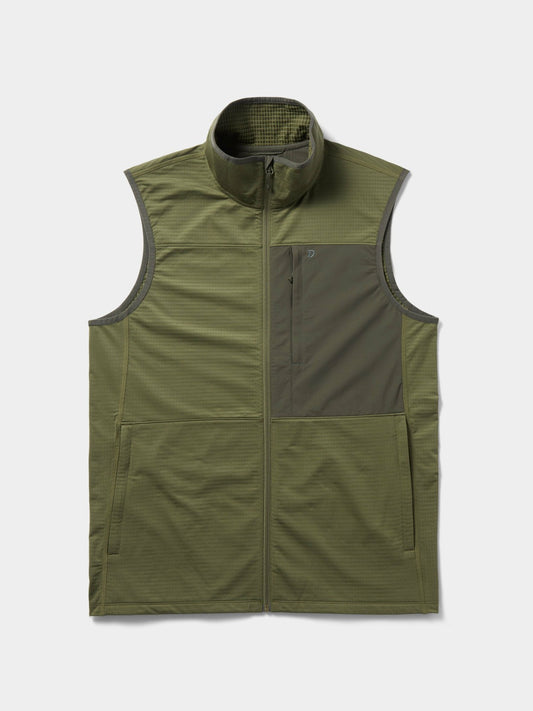Lightweight Grid Tech Vest - Moss/Raven | Duck Camp Essential