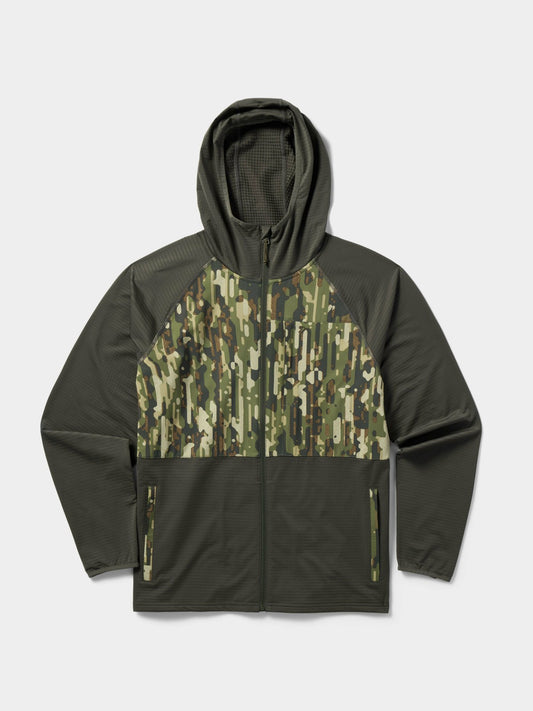 M's Lightweight Grid Tech Fleece Full Zip - Raven / Woodland | Duck Camp Trending