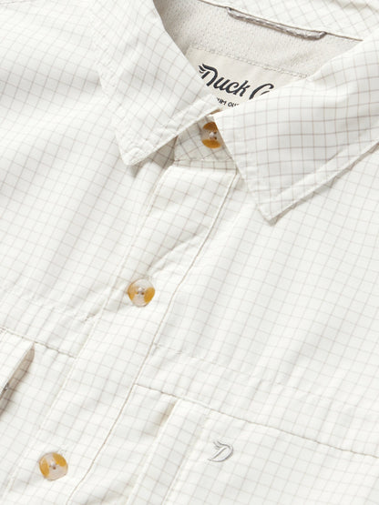 M's Helm Shirt Short Sleeve - White Oyster Grid | Duck Camp New