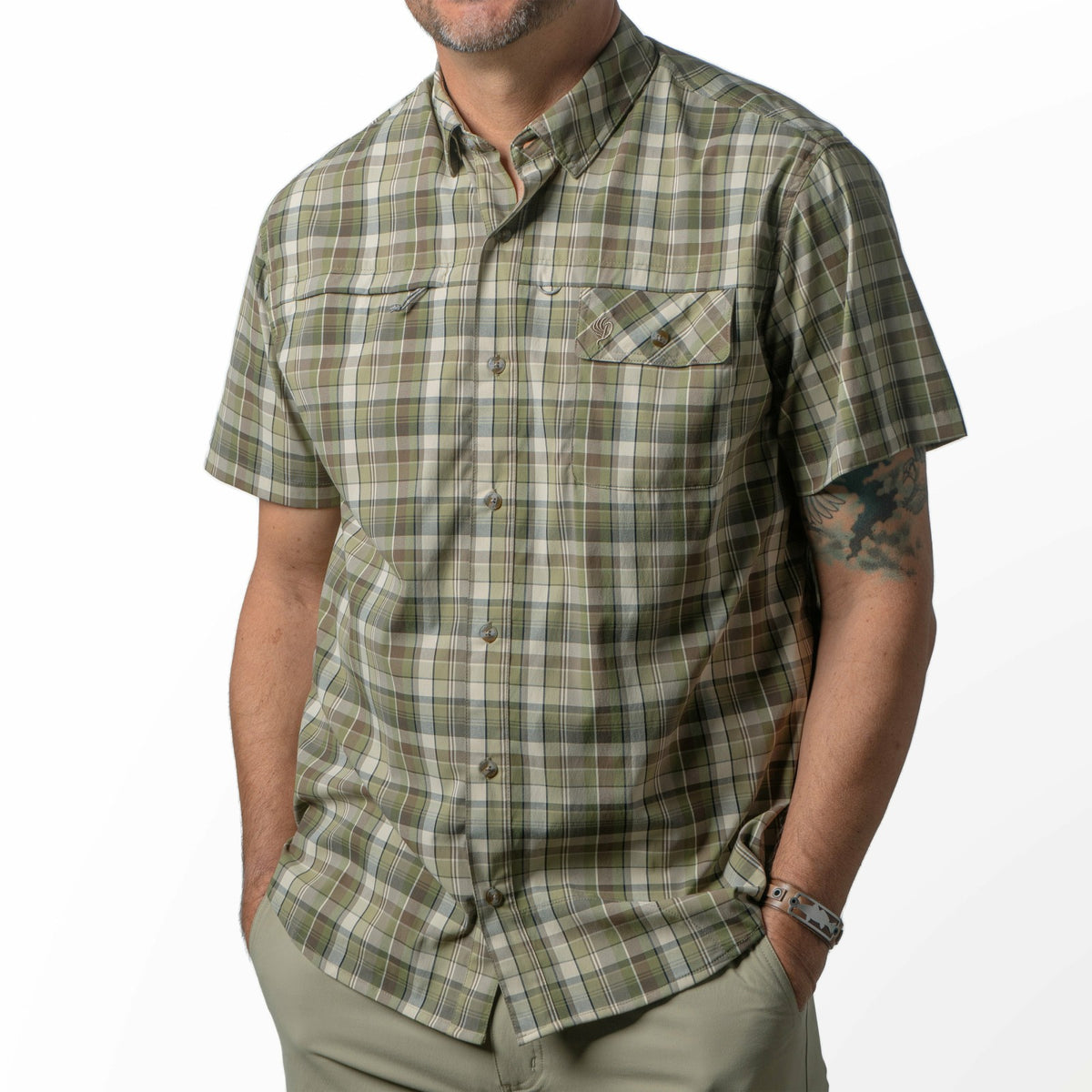 M's Signature Fishing Shirt Short Sleeve - Teton Plaid | Duck Camp Classic
