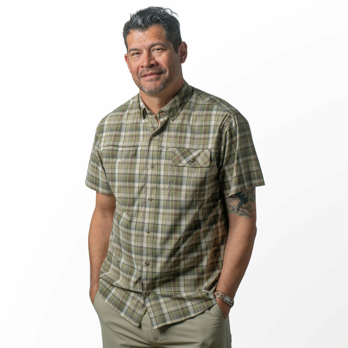 M's Signature Fishing Shirt Short Sleeve - Teton Plaid | Duck Camp Classic