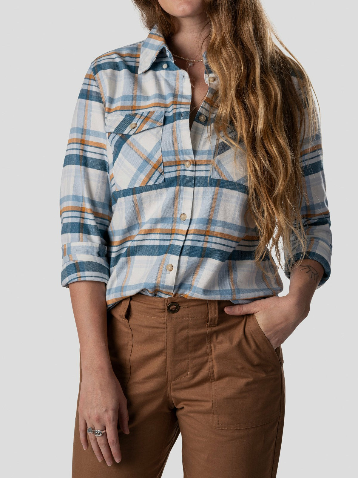 W's Trailhead Twill - Clear Skies Plaid | Duck Camp Trusted
