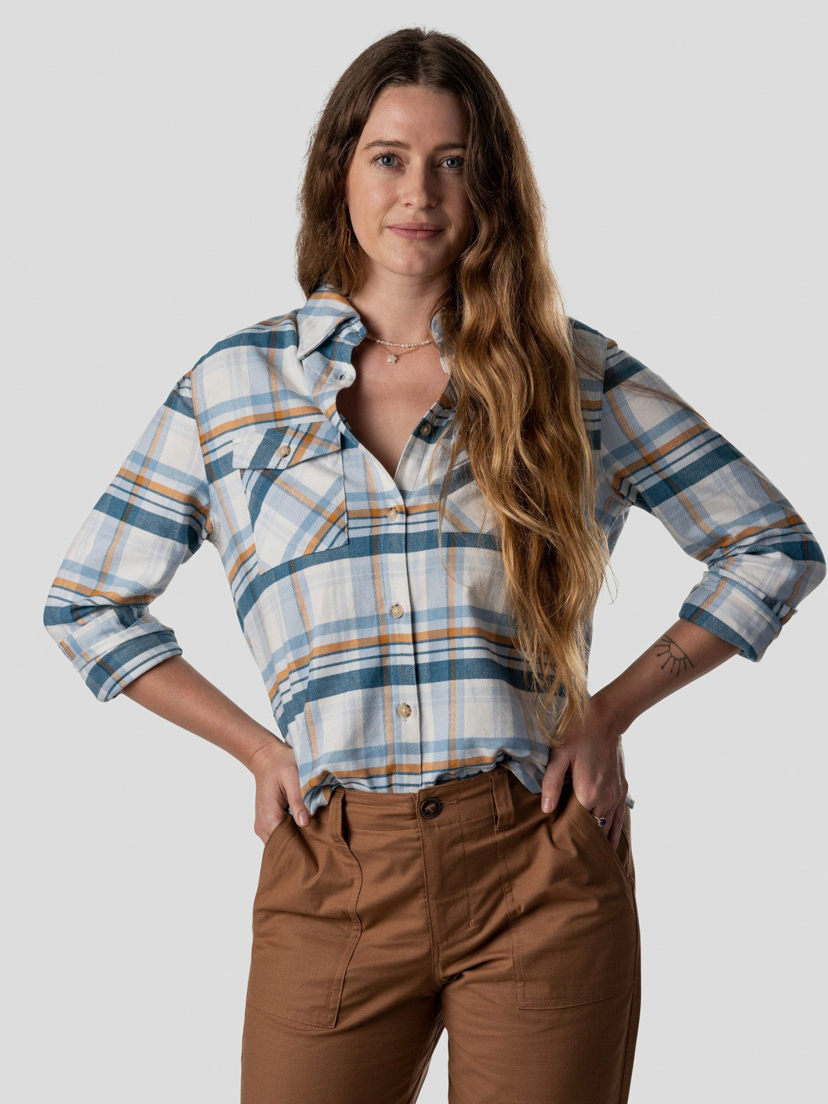 W's Trailhead Twill - Clear Skies Plaid | Duck Camp Trusted