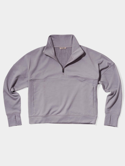 W's Barton Fleece Half Zip - Oyster | Duck Camp Great Value