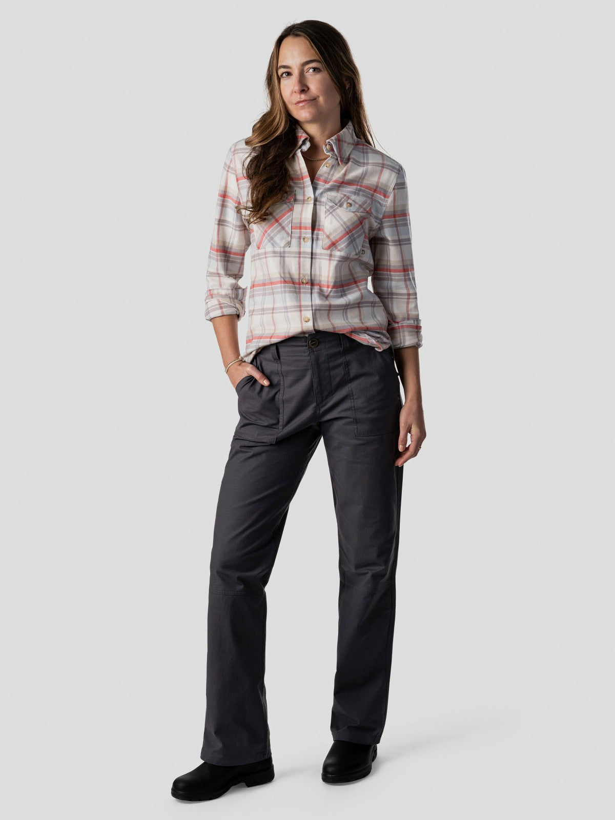 W's Trailhead Twill - Sanddollar Plaid | Duck Camp Customer Favorite