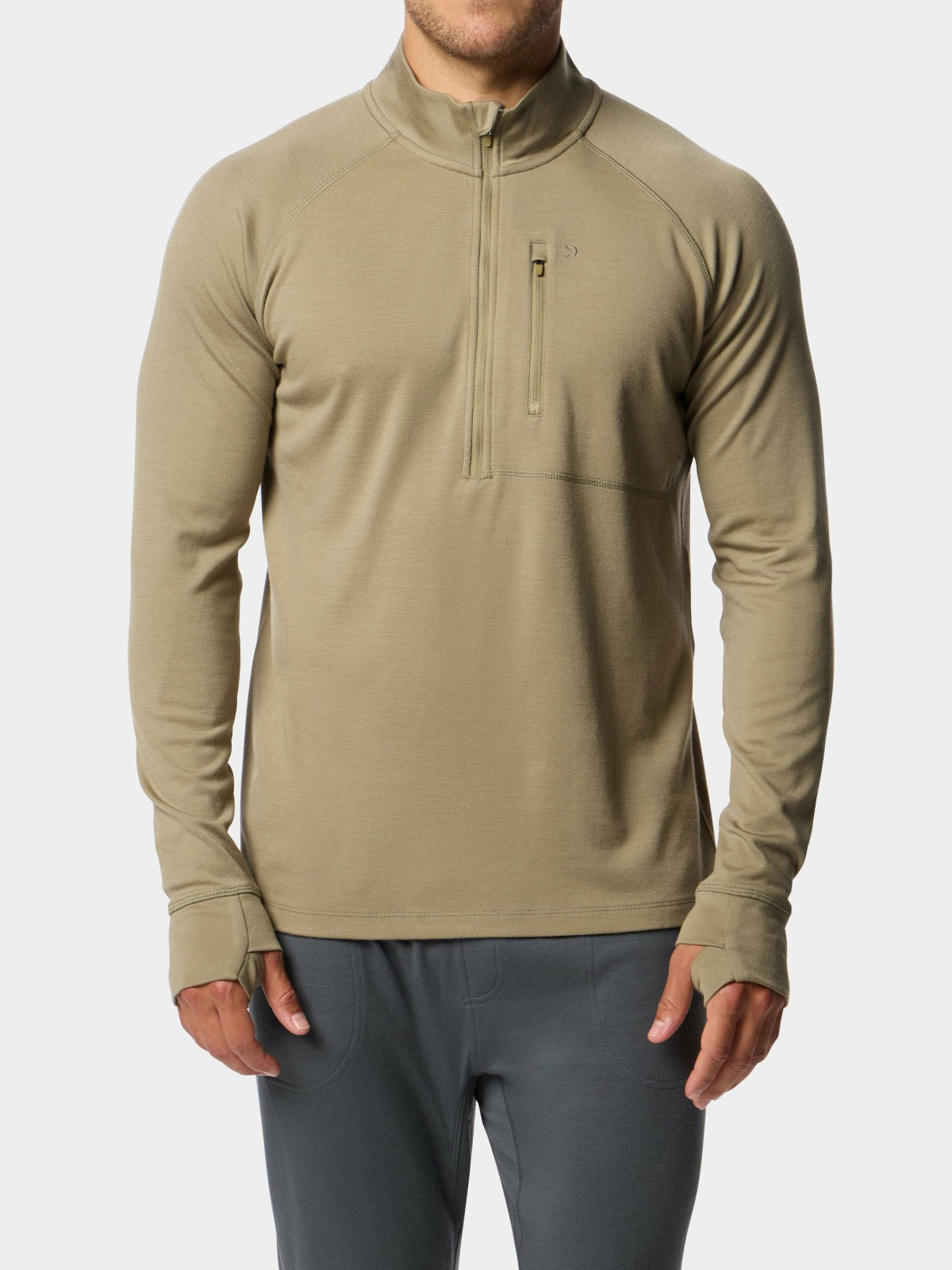 Merino Quarter Zip - Sagebrush | Duck Camp Value