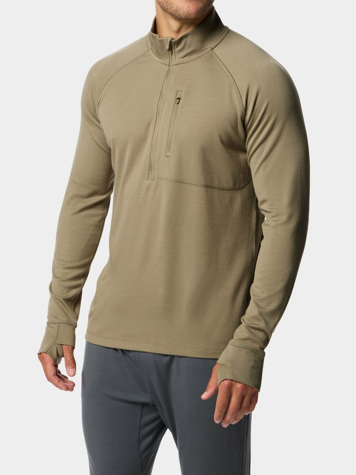 Merino Quarter Zip - Sagebrush | Duck Camp Value