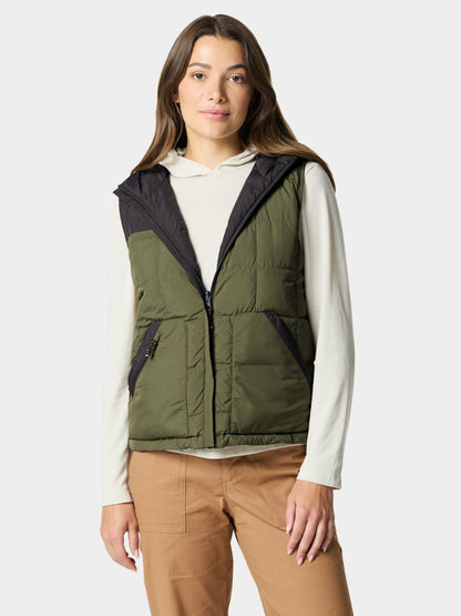 W's DryDown Reversible Vest - Moss/Raven | Duck Camp Essential