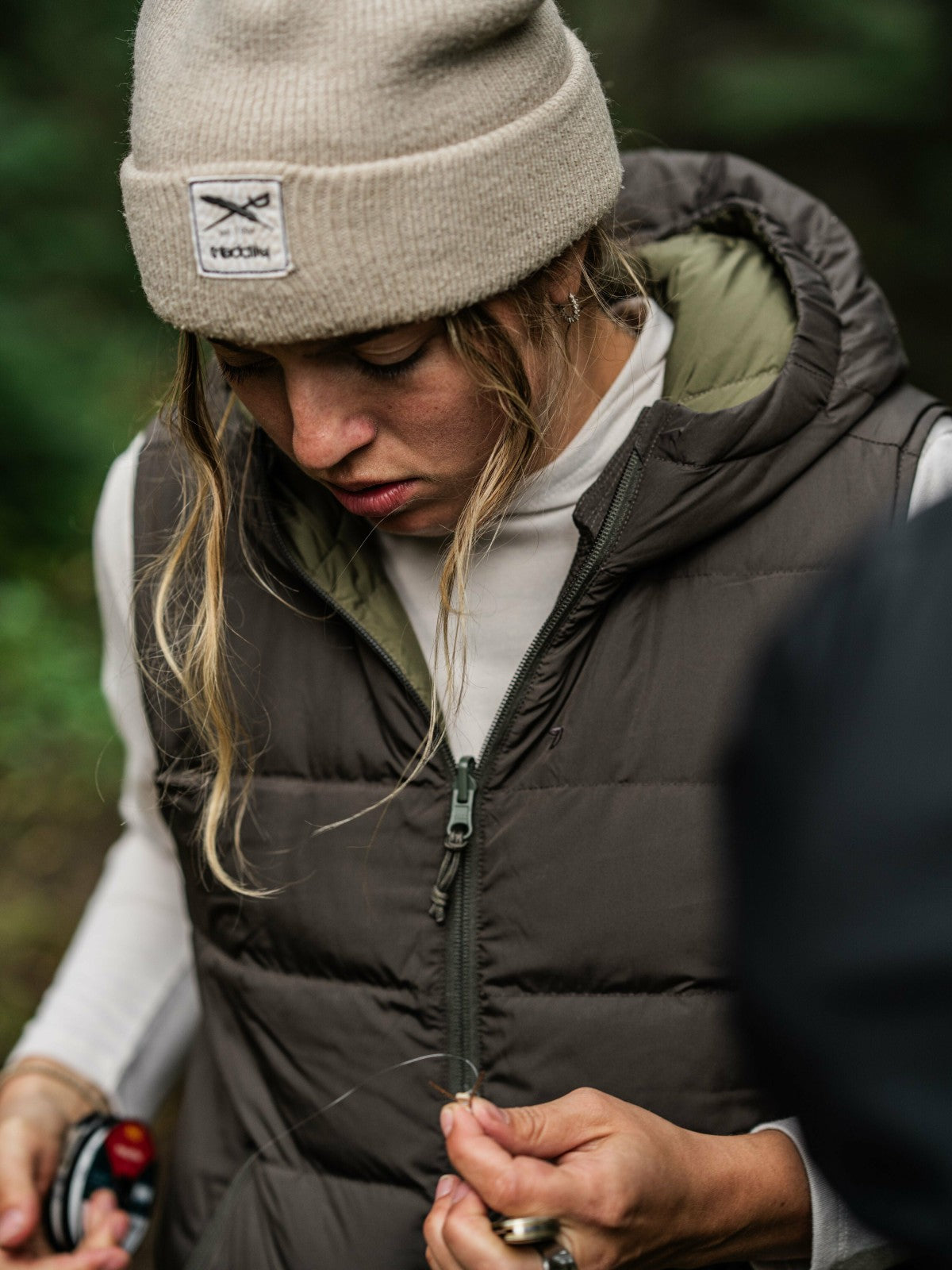 W's DryDown Reversible Vest - Moss/Raven | Duck Camp Essential