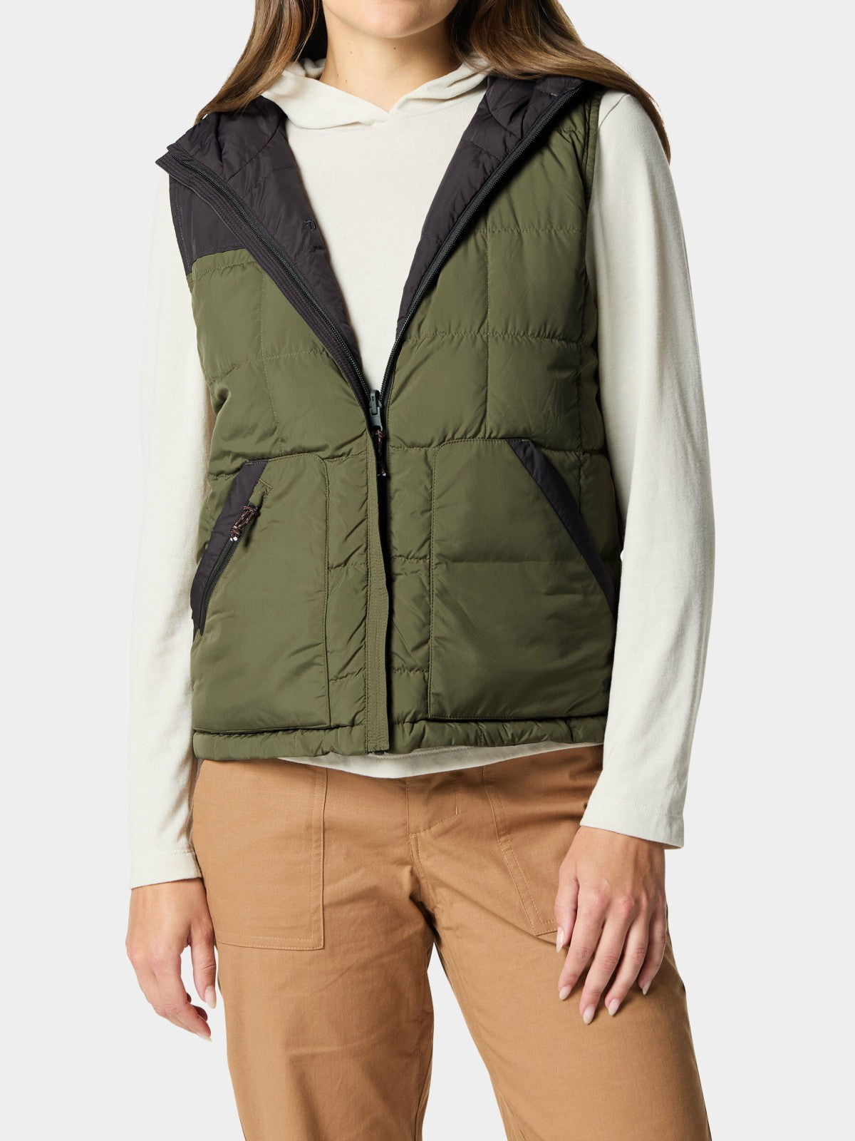 W's DryDown Reversible Vest - Moss/Raven | Duck Camp Essential