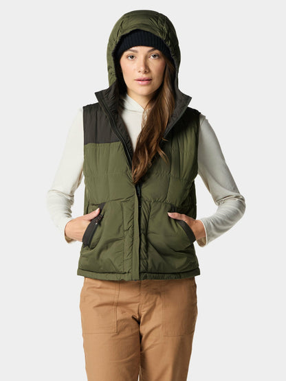 W's DryDown Reversible Vest - Moss/Raven | Duck Camp Essential