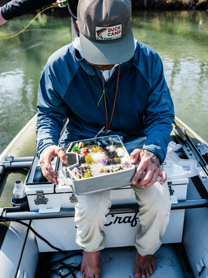 M's Lightweight Grid Tech Fleece Half Zip - Bering Sea/Navy | Duck Camp Best Seller